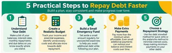 Five steps to repay debt faster in South Africa