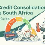 Bad Credit Consolidation Loans South Africa - Flat vector illustration of cat looking for bad credit consolidation loans in south africa.