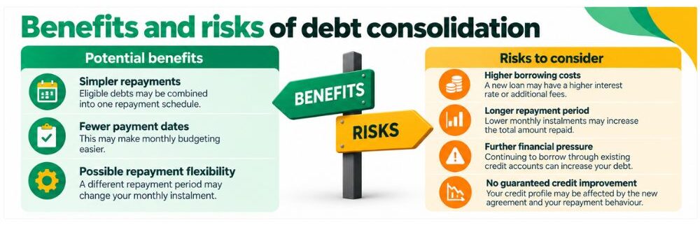 Benefits and risks of debt consolidation in South Africa