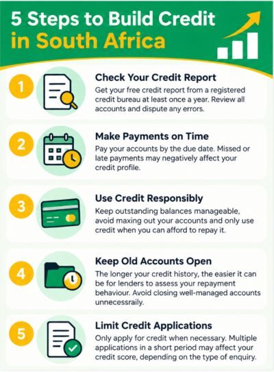 Five steps to build credit in South Africa