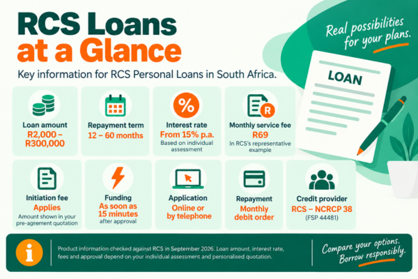 Rcs loan amounts, terms, rates and fees