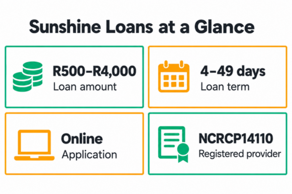 Sunshine Loans at a Glance - Sunshine loans amounts, terms and ncr registration