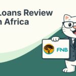 Cat holding a sign with fnb logo.