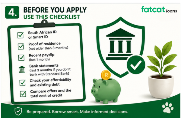 Application Checklist - Standard bank loan application checklist
